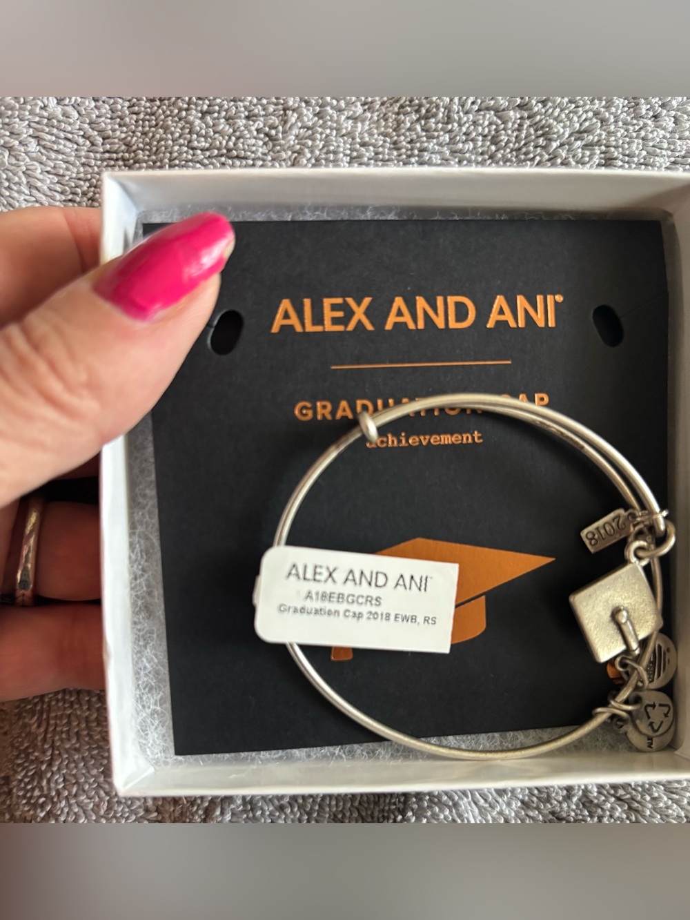 NWT Alex and Ani Silver Graduation Bracelet